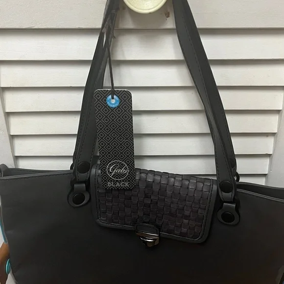 Gray Woven Flap Shoulder Tote - Gabs - Picture 3 of 9